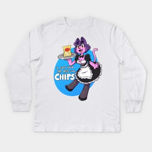 Penny: Maid with Chips Kids Long Sleeve T-Shirt